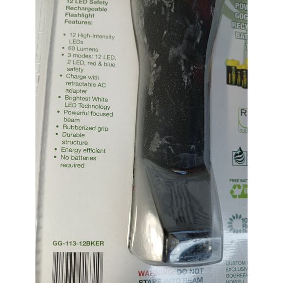Go Green Rechargable Flash Light  LED - Picture 3 of 5
